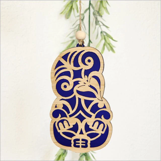 NZ Made Maori Tiki Christmas Ornament - Image 6