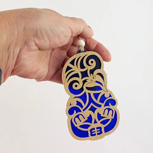 NZ Made Maori Tiki Christmas Ornament - Image 7
