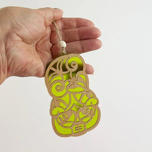 NZ Made Maori Tiki Christmas Ornament - Image 8
