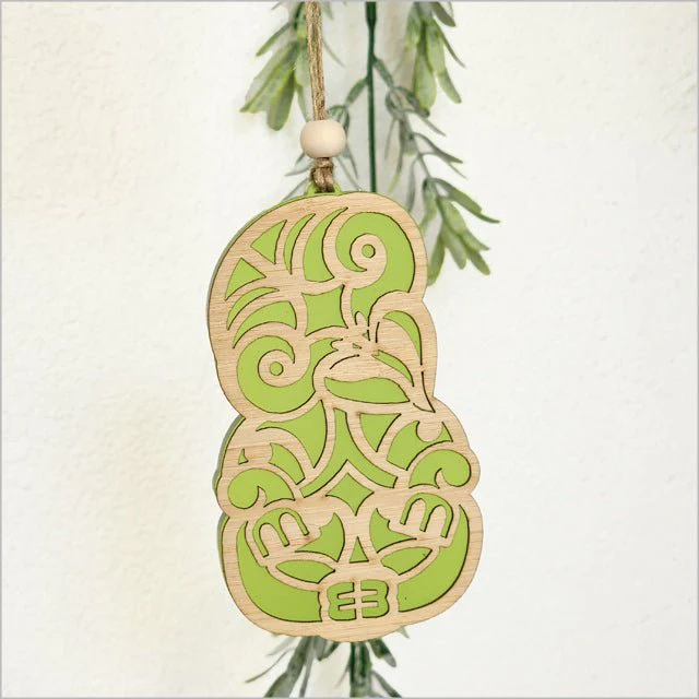 NZ Made Maori Tiki Christmas Ornament - Image 9