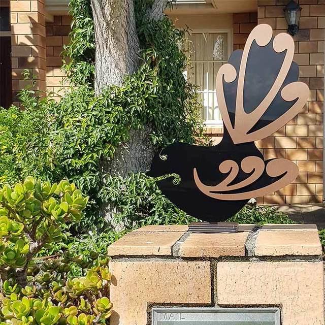 NZ Made Outdoor Fantail Bird on Stand - Image 2