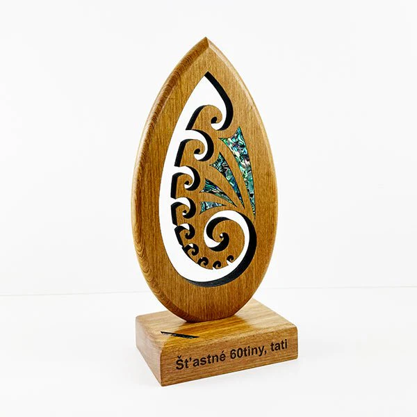 Pacific Rimu Maori Sculptural Koru Trophy - Image 12