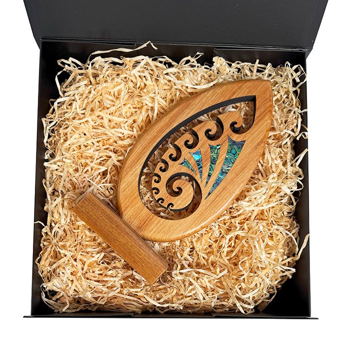 Pacific Rimu Maori Sculptural Koru Trophy - Image 5