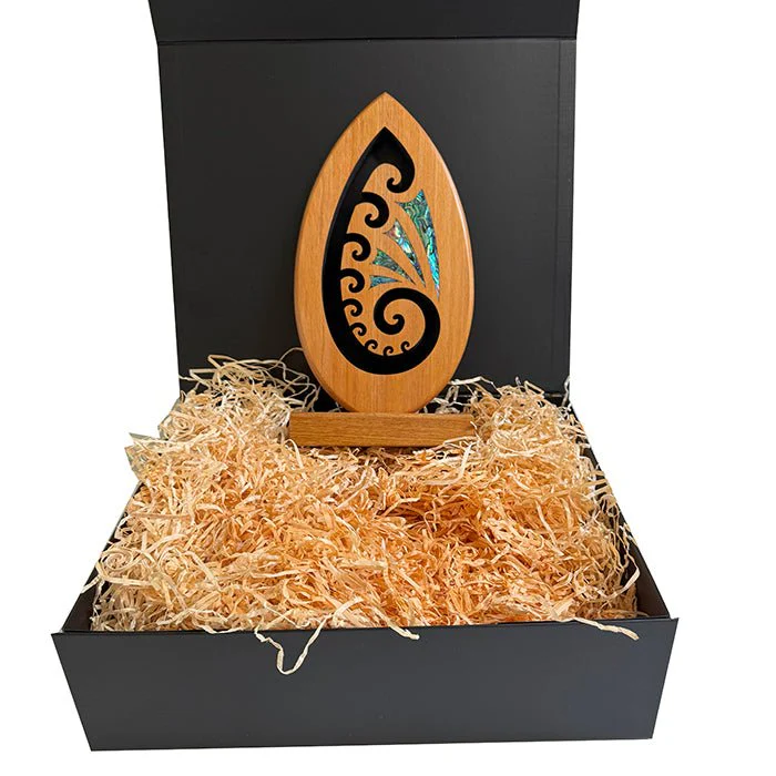 Pacific Rimu Maori Sculptural Koru Trophy - Image 8