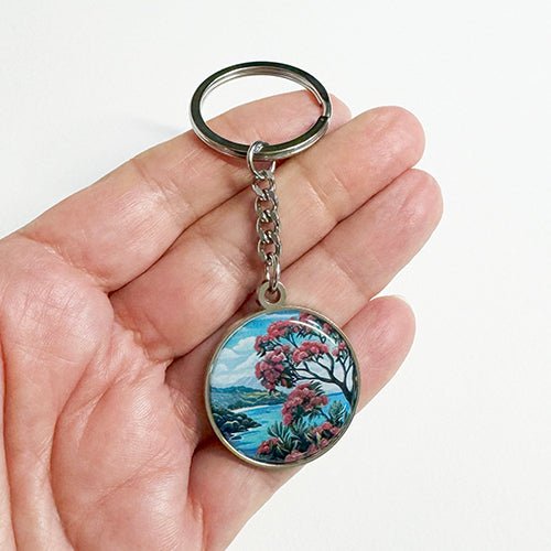 NZ Pohutukawa Tree Keychain - Image 2