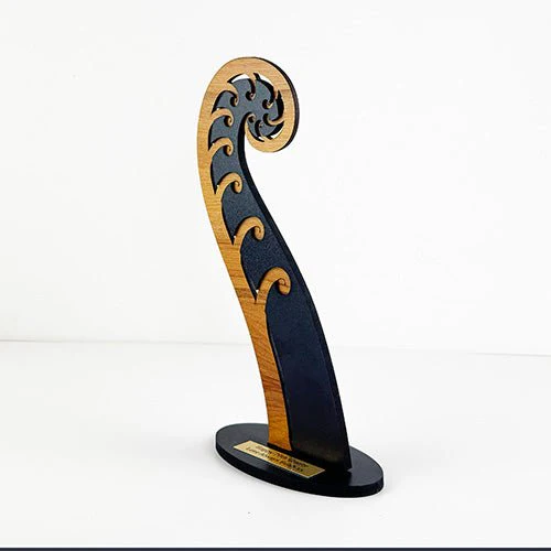 NZ Rimu Koru Fern Frond Trophy or Ornament - Image 2