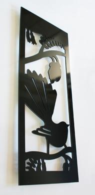 NZ Fantail on Kowhai Aluminium Panel - Image 3