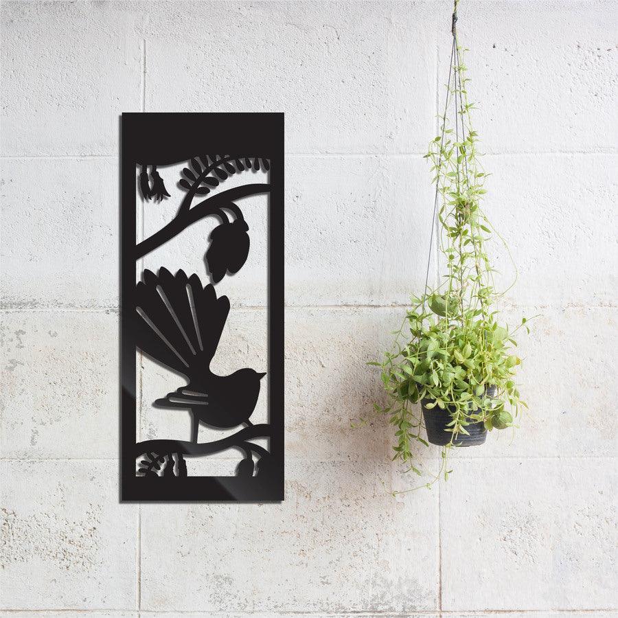 NZ Fantail on Kowhai Aluminium Panel - Image 4