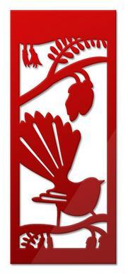 NZ Fantail on Kowhai Aluminium Panel - Image 5