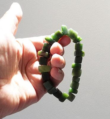 Genuine NZ Greenstone Chunk Bracelet - Image 3