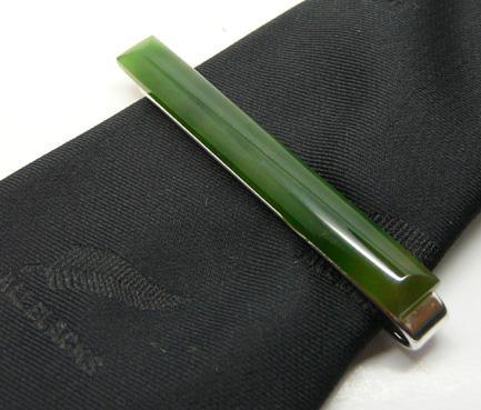 NZ Greenstone Tie Slide or Clip - Image 2