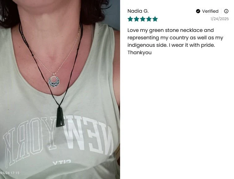 NZ Greenstone Toki Pounamu Necklace - Image 4