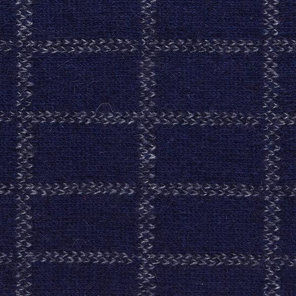 NZ Merino Possum Check Scarf with Leather Trim - Image 5