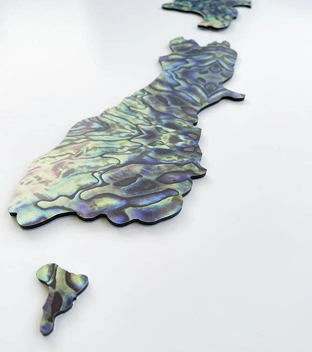 NZ Paua Map Wall Art - Image 4