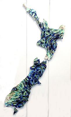 NZ Paua Map Wall Art - Image 5