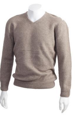NZ Merino Possum Silk Mens V-neck Sweater - Image 10
