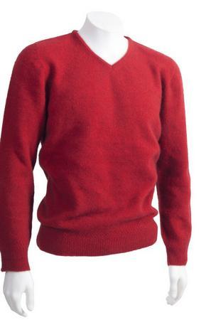 NZ Merino Possum Silk Mens V-neck Sweater - Image 6