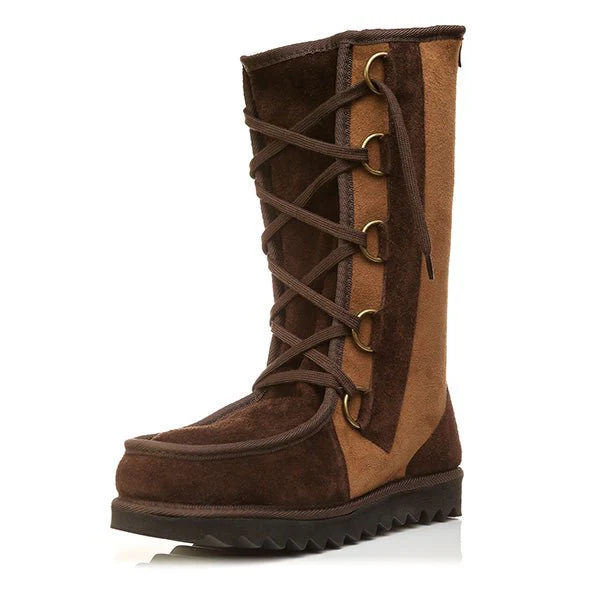 NZ Sheepskin High-calf Lace-up Boots - Image 2