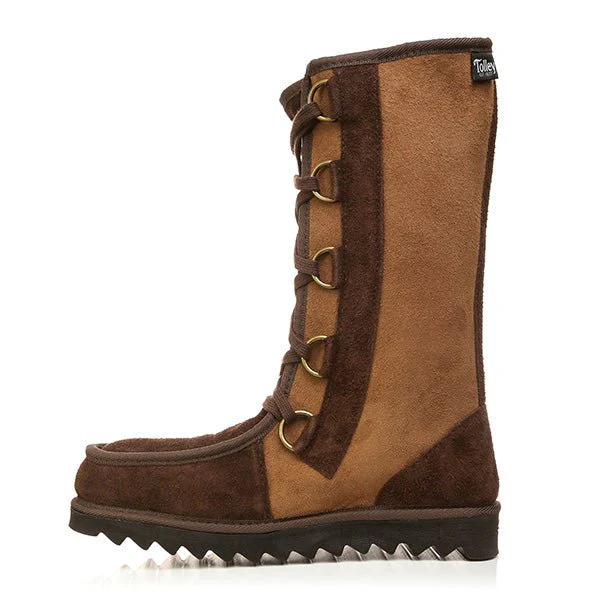NZ Sheepskin High-calf Lace-up Boots - Image 4