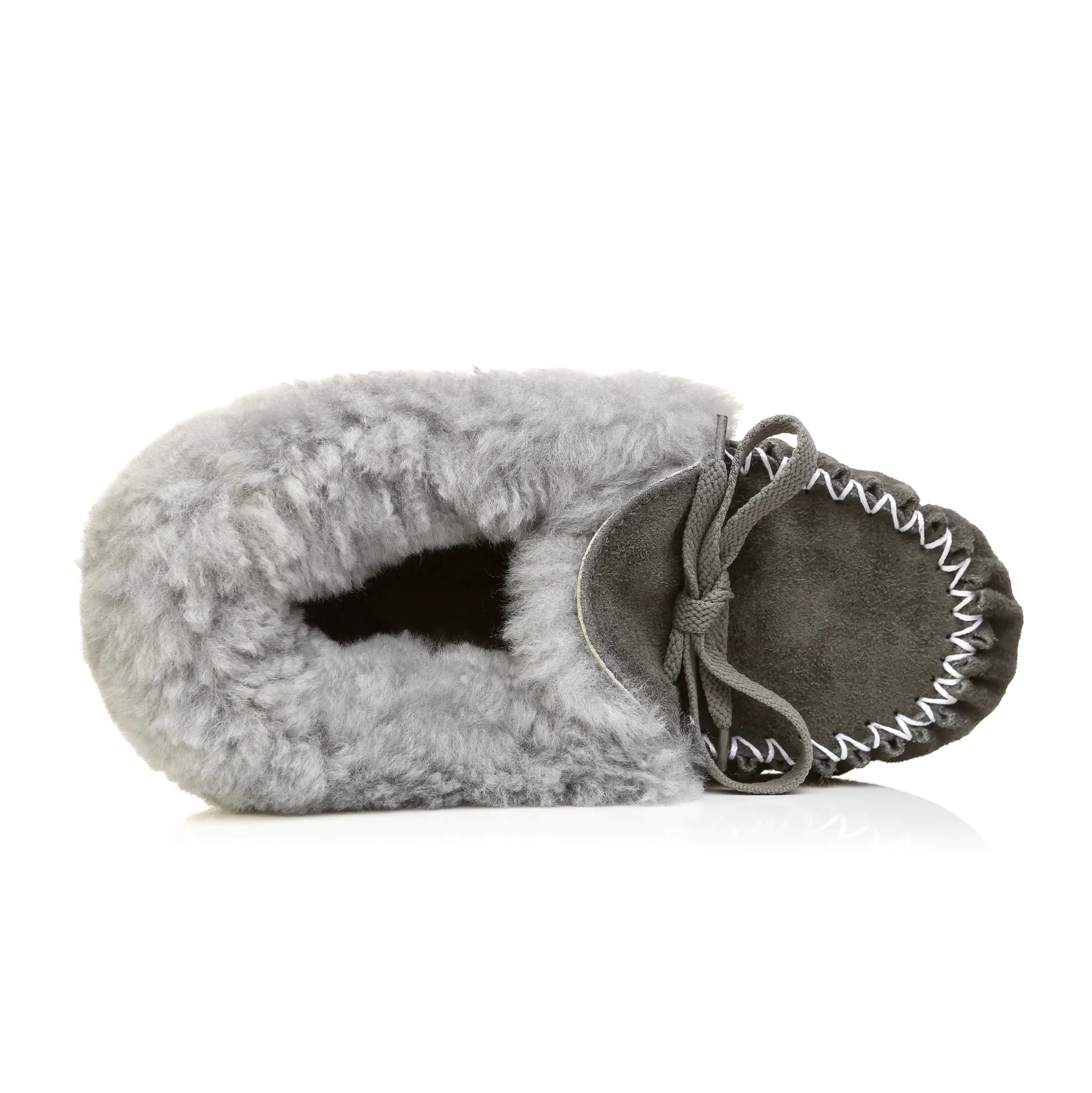 NZ Sheepskin Moccasins with Sheepskin Collar - Image 5