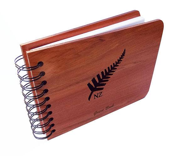 NZ Silver Fern Rimu Guest Book - Image 3