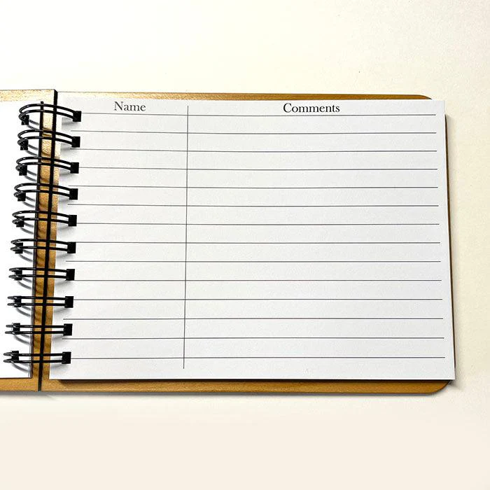 NZ Silver Fern Rimu Guest Book - Image 4