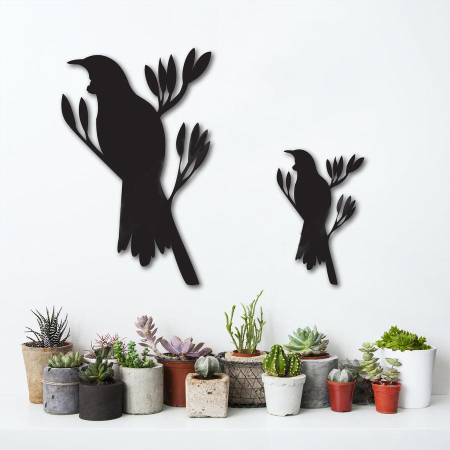 NZ Tui on Flax Mirror or Wall Panel (2 sizes) - Image 3