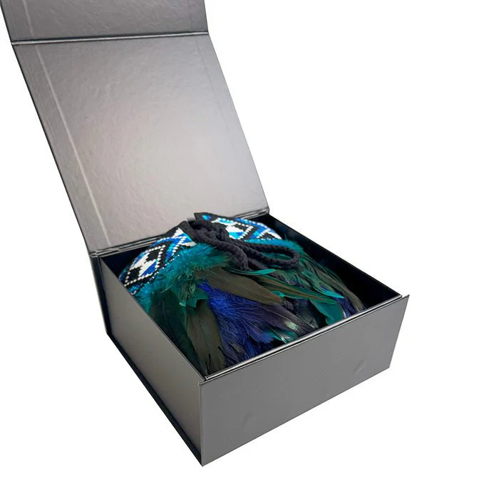 Paua Blue Ceremonial Short Korowai - Image 3