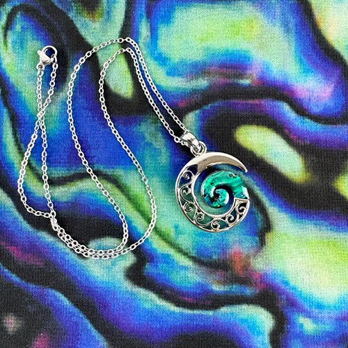 Pāua Scarf and Necklace Gift Set - perfect for many occasions - Image 2