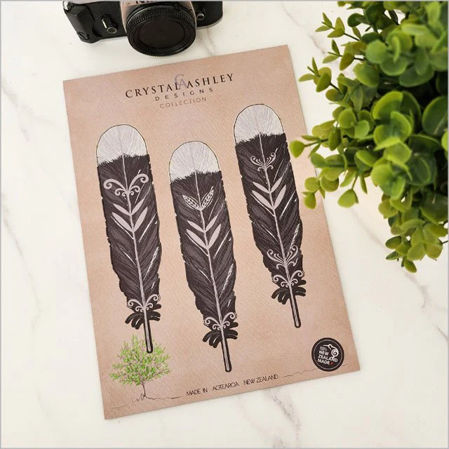 Pop Out NZ Huia Feathers Wall Art - Image 3