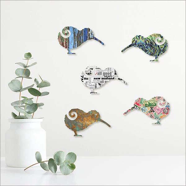 Pop-out Set of Printed Kiwi Birds Wall Art - Image 2