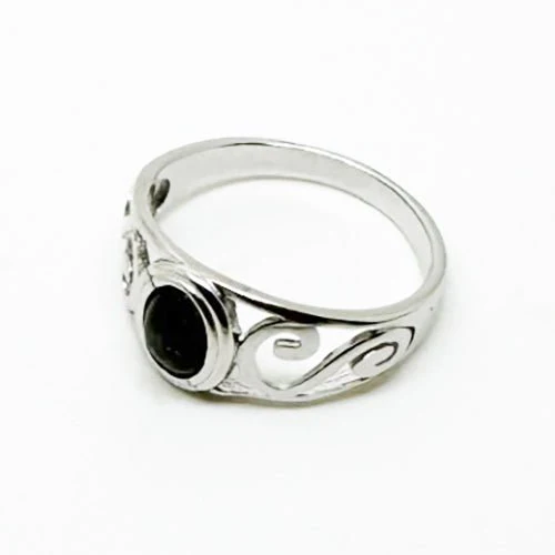 Pretty Genuine Pounamu Sterling Silver Koru Greenstone Ring
