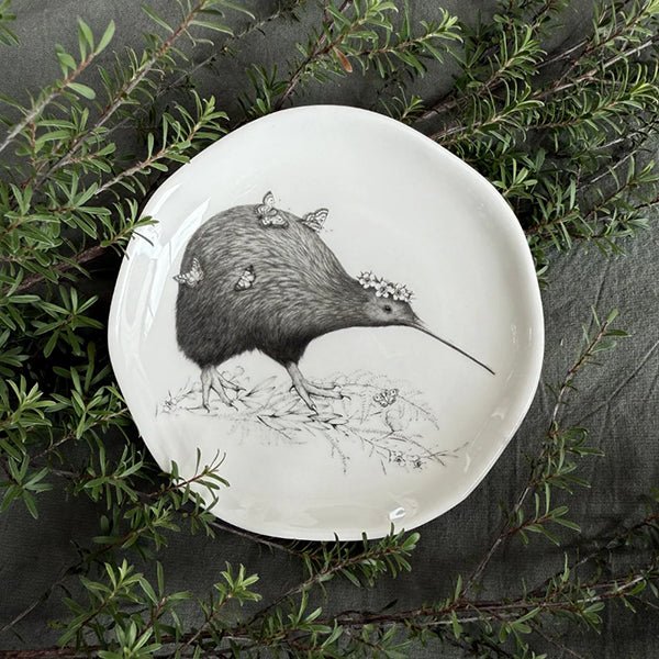 Pretty Kiwi Bird Trinket Dish - designed by Northland Tattoo Artist Katy Hayward