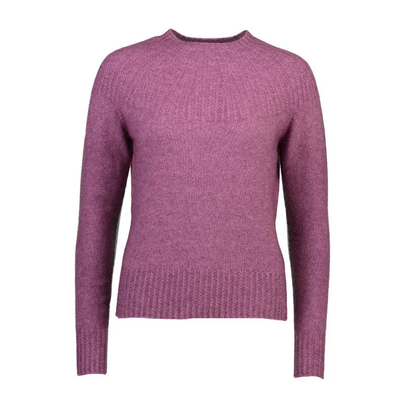 Pretty Merino Possumsilk Yoke Neck Cable Sweater - Image 5