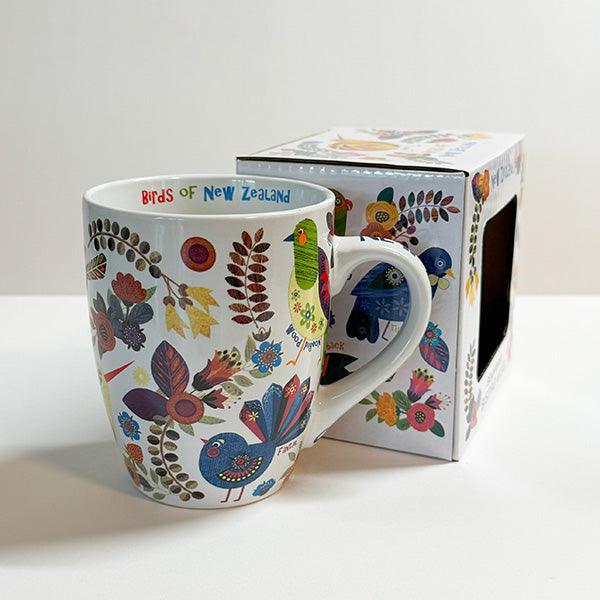 Pretty NZ Birds and Flowers Souvenir Mug - Image 3
