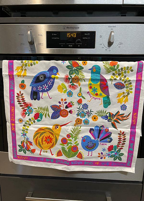 Pretty NZ Birds Tea Towel - Image 3