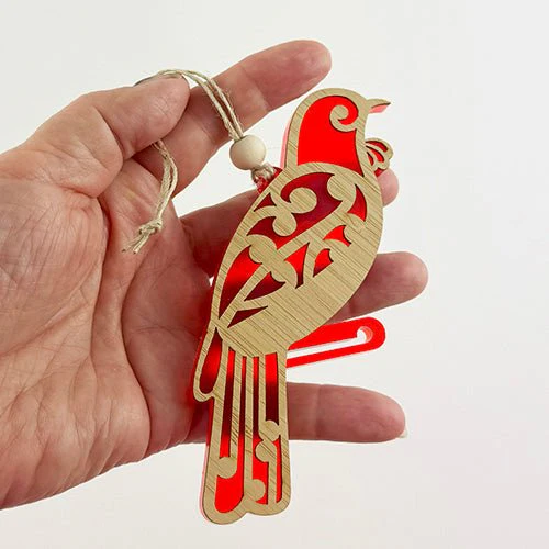 Pretty NZ Koru Tui Bird Christmas Ornament - Image 7