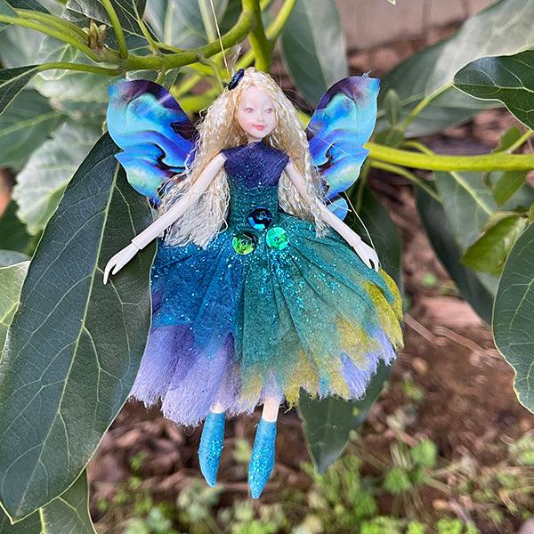 Pretty NZ Paua Shell Fairy Doll - Image 2