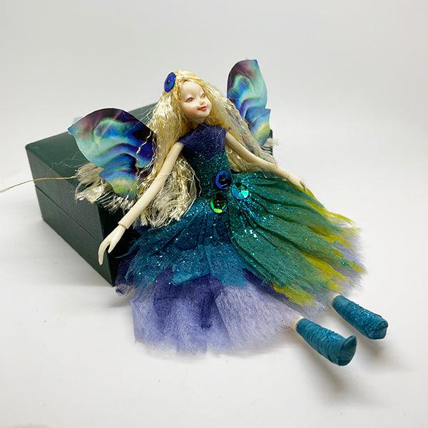 Pretty NZ Paua Shell Fairy Doll - Image 3