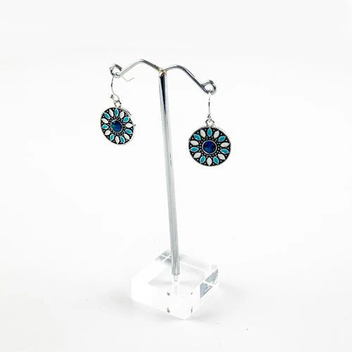 Pretty Paua Daisy Hook Earrings - Image 2