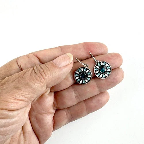 Pretty Paua Daisy Hook Earrings - Image 3