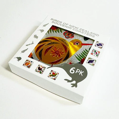 Pretty Sparkly NZ Native Bird Coasters - Image 3