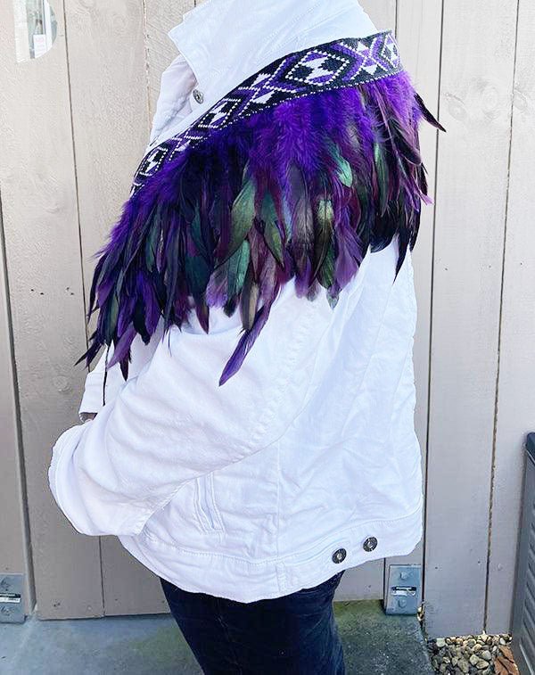 Purple Short Maori Korowai - Image 2