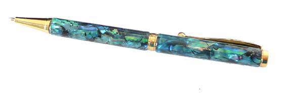 Quality NZ Paua Shell Pen in Velvet Box - Image 3