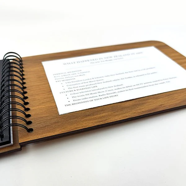 21st Birthday Photo Album Guest Book with optional Engraving and Birth Year in Review - Image 5
