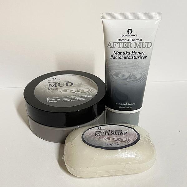 Rotorua Thermal Mud Skin Care Gift Set - Mask Moisturiser Soap - Image 2