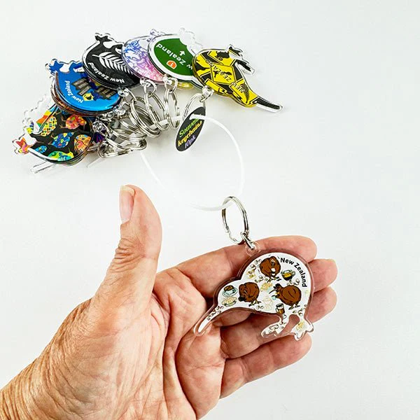 Set of 10 Assorted Kiwi Keyrings - Image 3