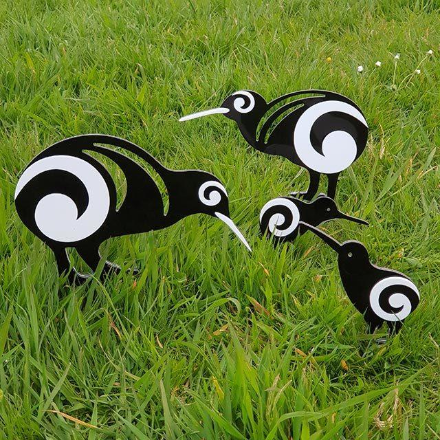Set of Aluminium Kiwi Bird Garden Ornaments - Image 2