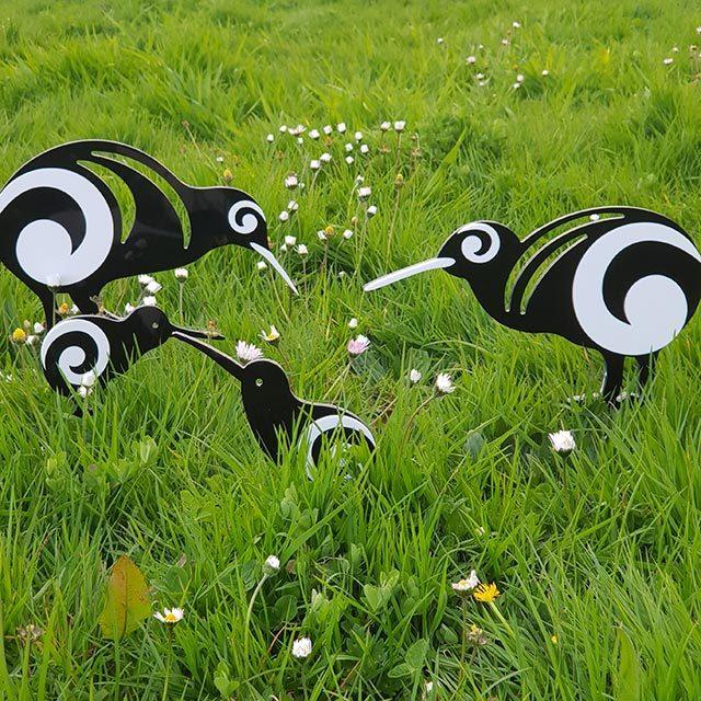 Set of Aluminium Kiwi Bird Garden Ornaments - Image 4
