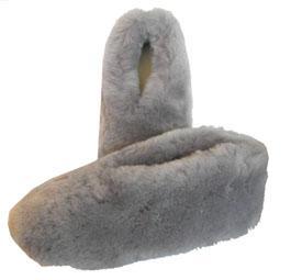 Sheepskin Wool Out Slippers with Suede Soles - Image 3